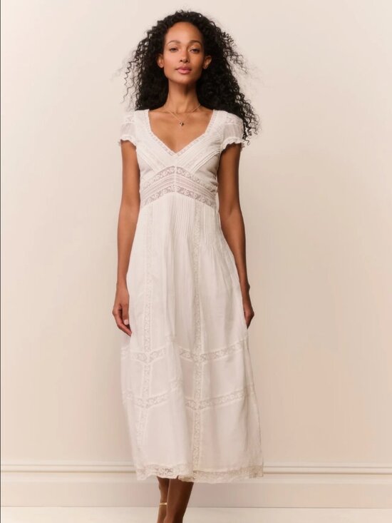 LoveShackFancy Dresses & Skirts - LoveShackFancy NWT Suvi Heritage Dress in White Size M